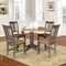 International Concepts Round Round 42 in. Dual Drop Leaf Dining Table with 4 Splatback Chairs in Hickory/Washed Coal, Wood K45-42DPT-27B-C10-4 - alternate 8